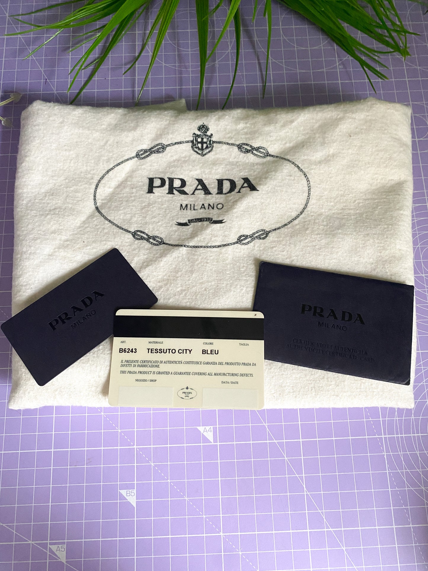 Prada Tessuto City Tote (Navy)