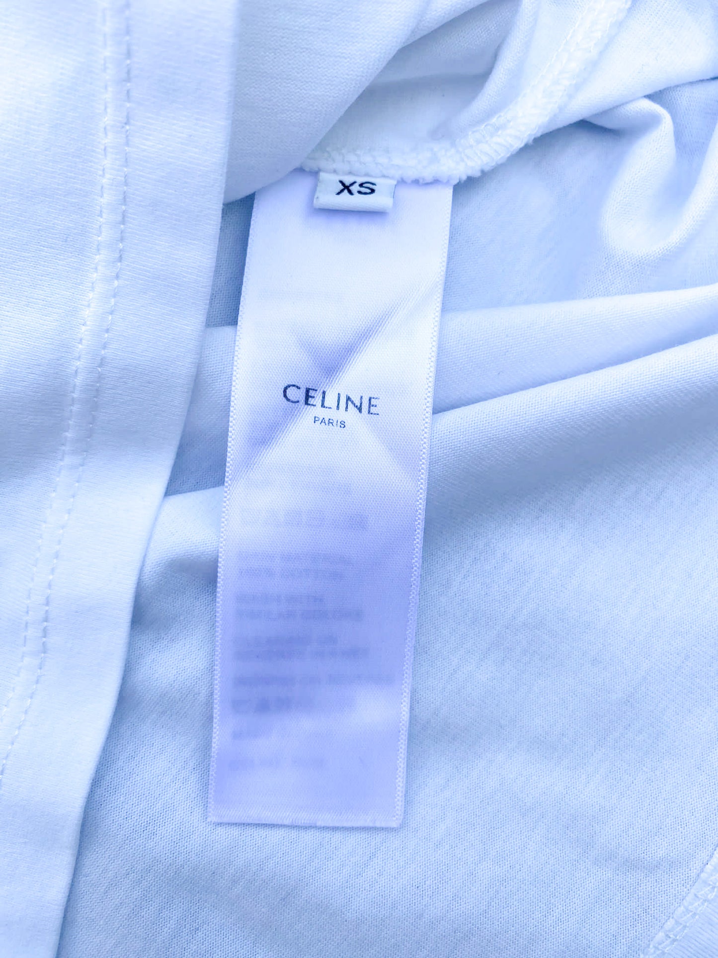 Celine Oversized Triomphe White Tshirt