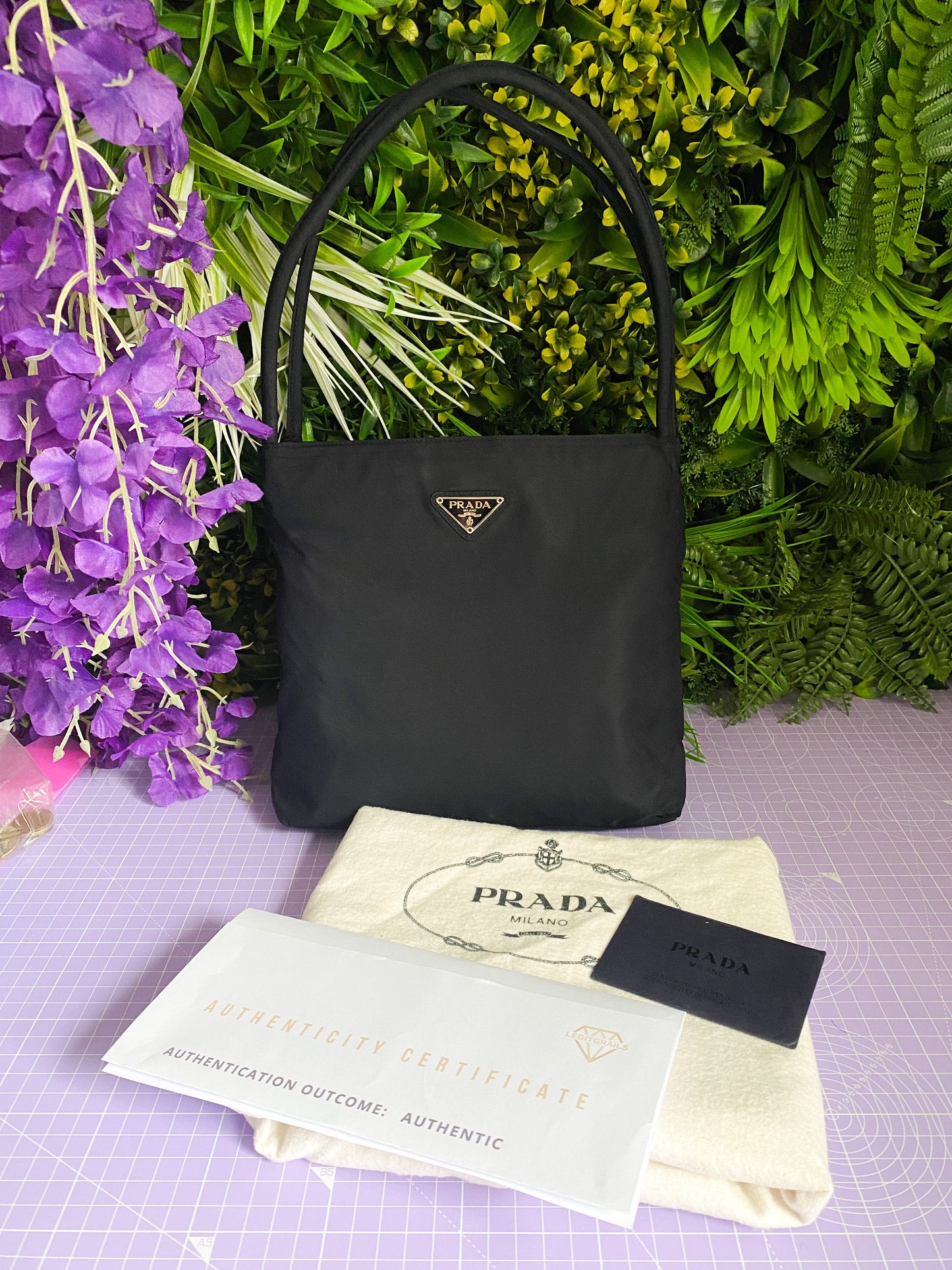 Prada Tessuto City Tote (Navy)