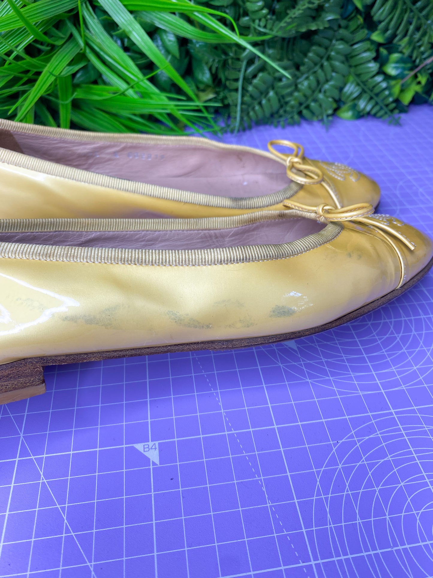 Chanel Ballet Flats Gold/Yellow 38/5