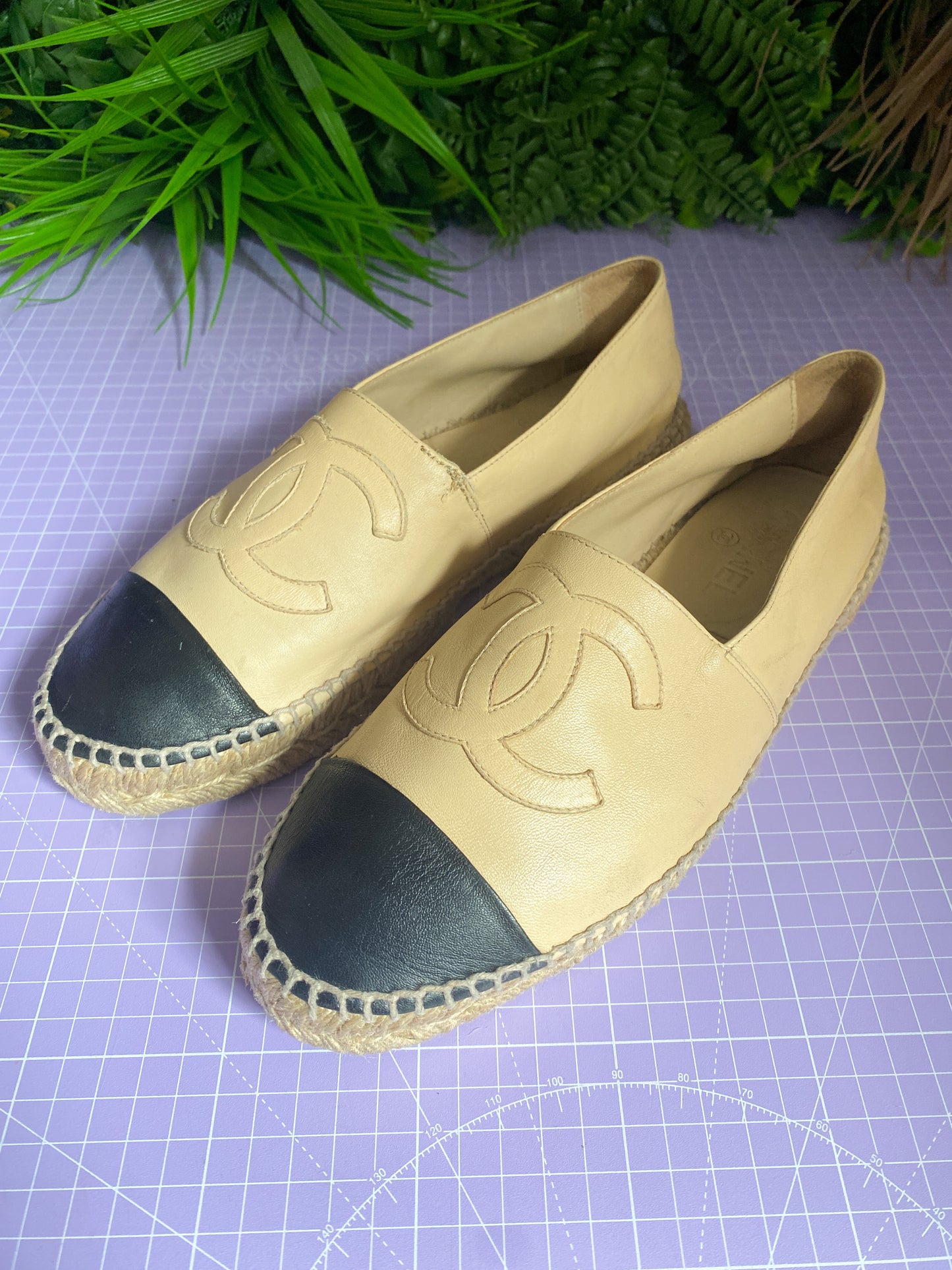 Chanel Espadrilles Beige/Black 38/UK 5