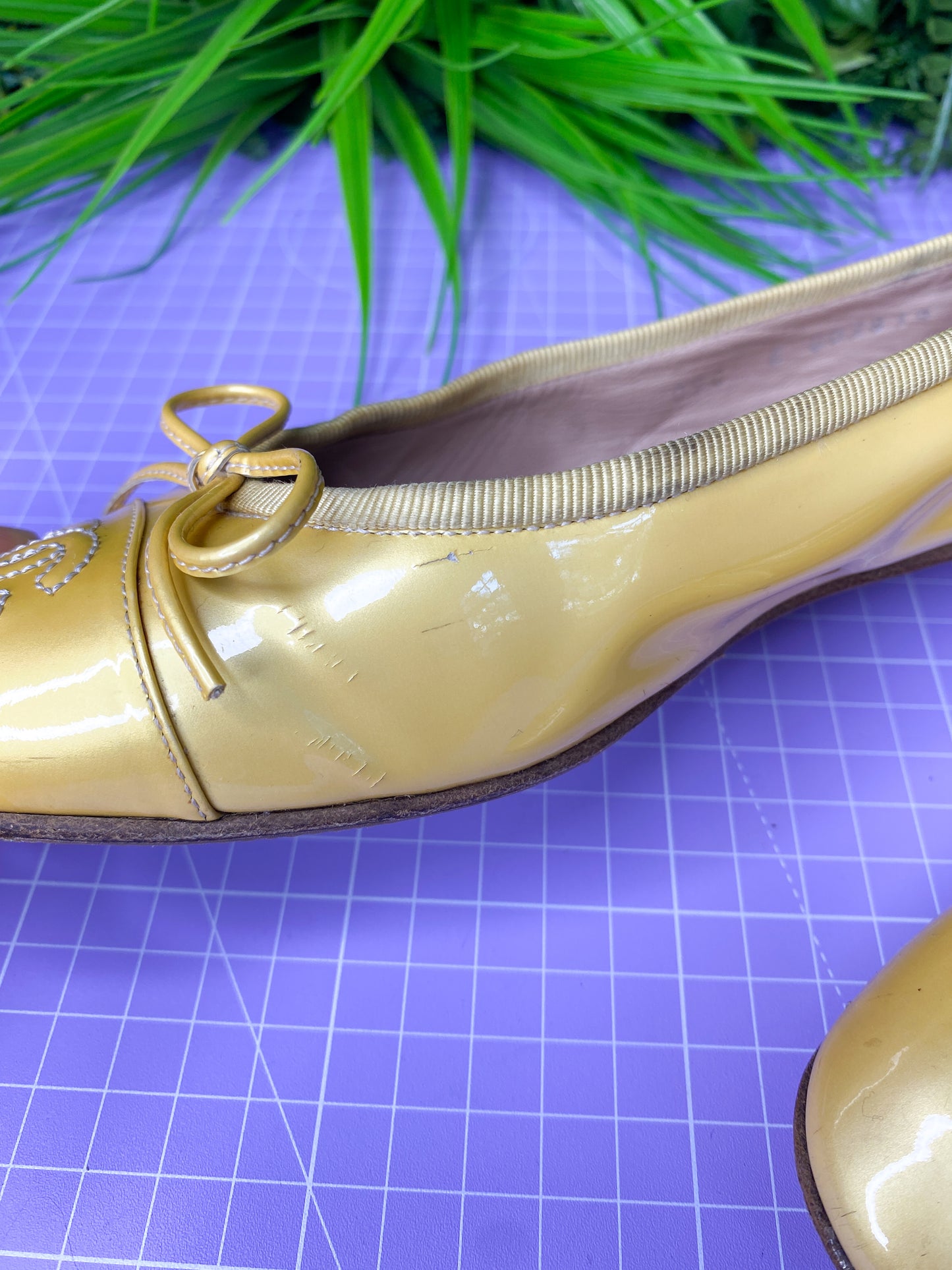 Chanel Ballet Flats Gold/Yellow 38/5