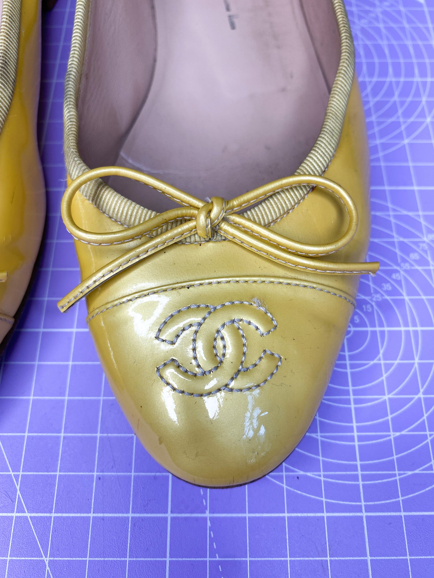 Chanel Ballet Flats Gold/Yellow 38/5