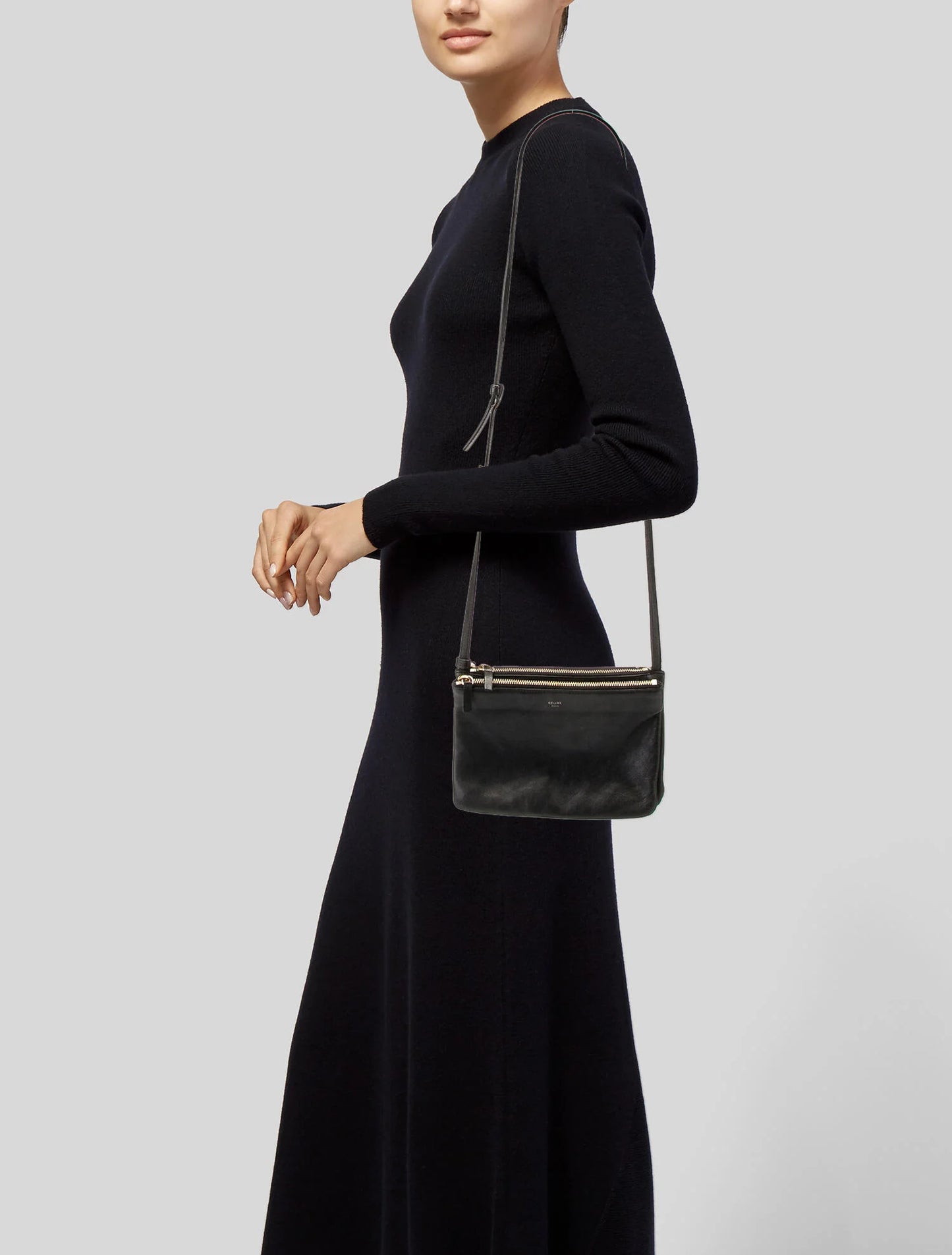 Celine Small Trio Crossbody Black