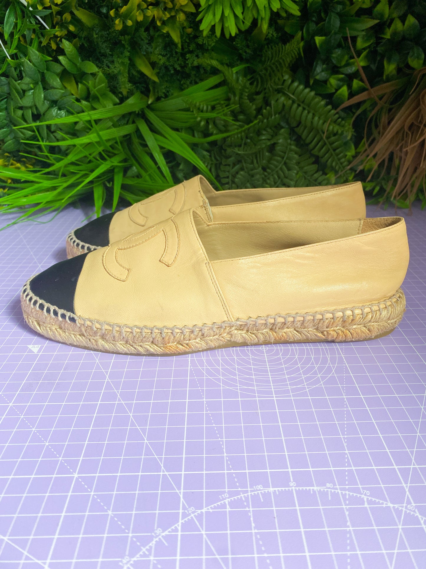 Chanel Espadrilles Beige/Black 38/UK 5