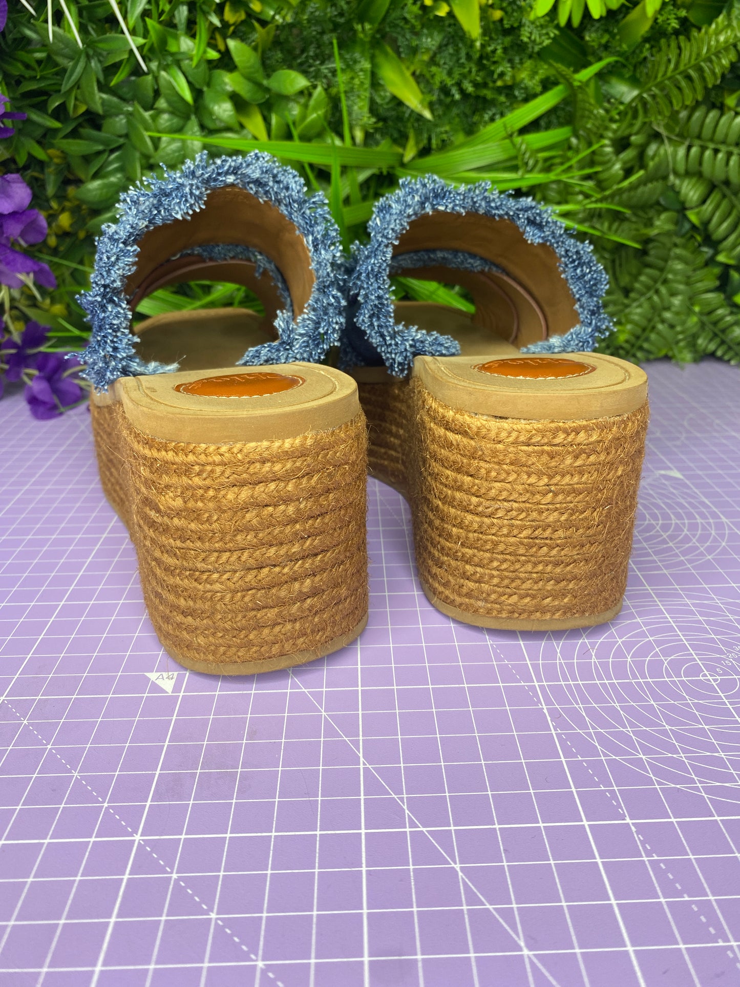 Chloé Woody Espadrilles Wedges 38/5