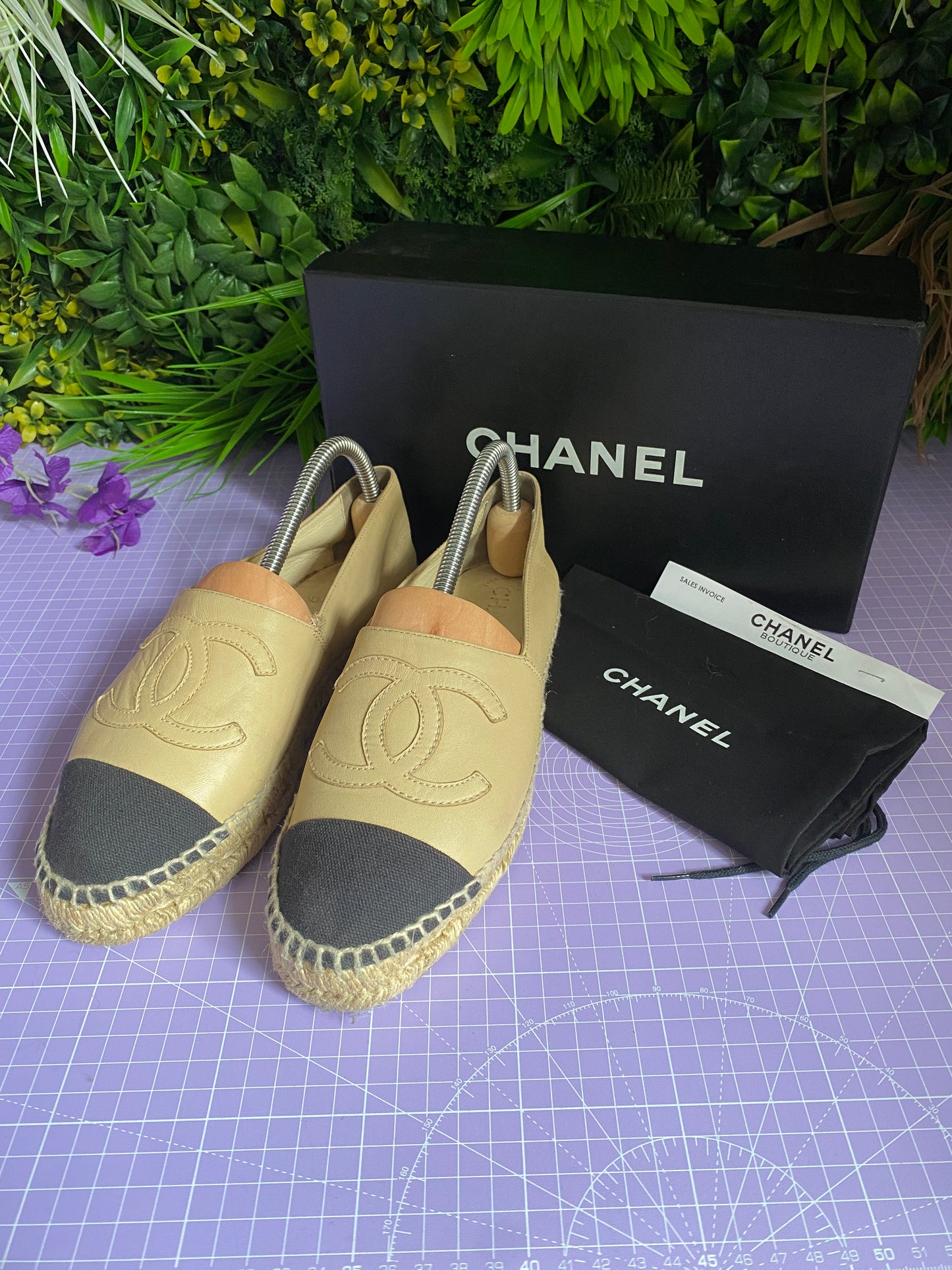 Chanel Espadrilles Beige/Black 38/UK 5