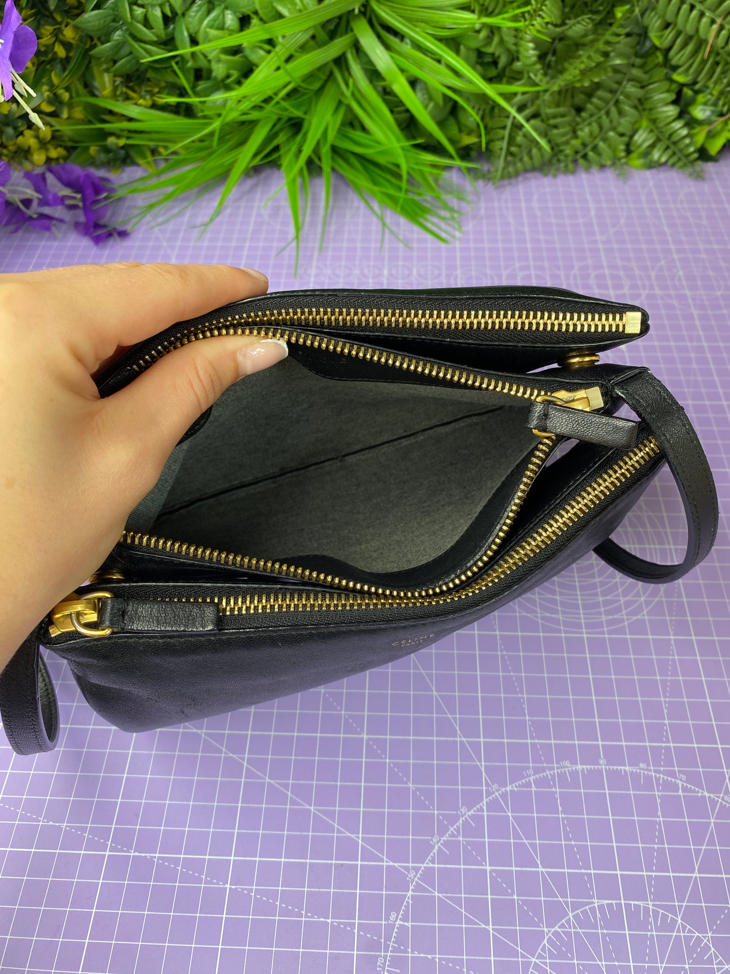 Celine Small Trio Crossbody Black