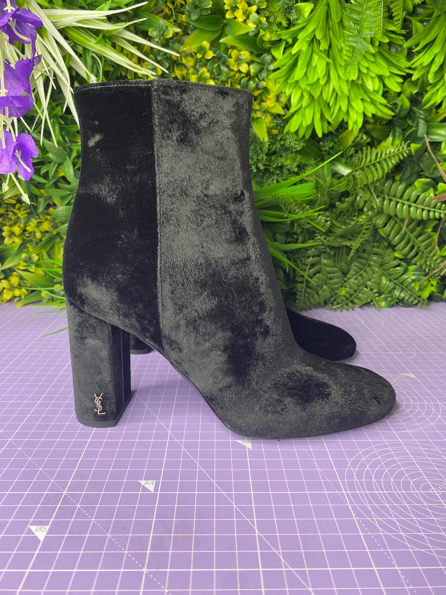 Saint Laurent Velvet Boots 37/4