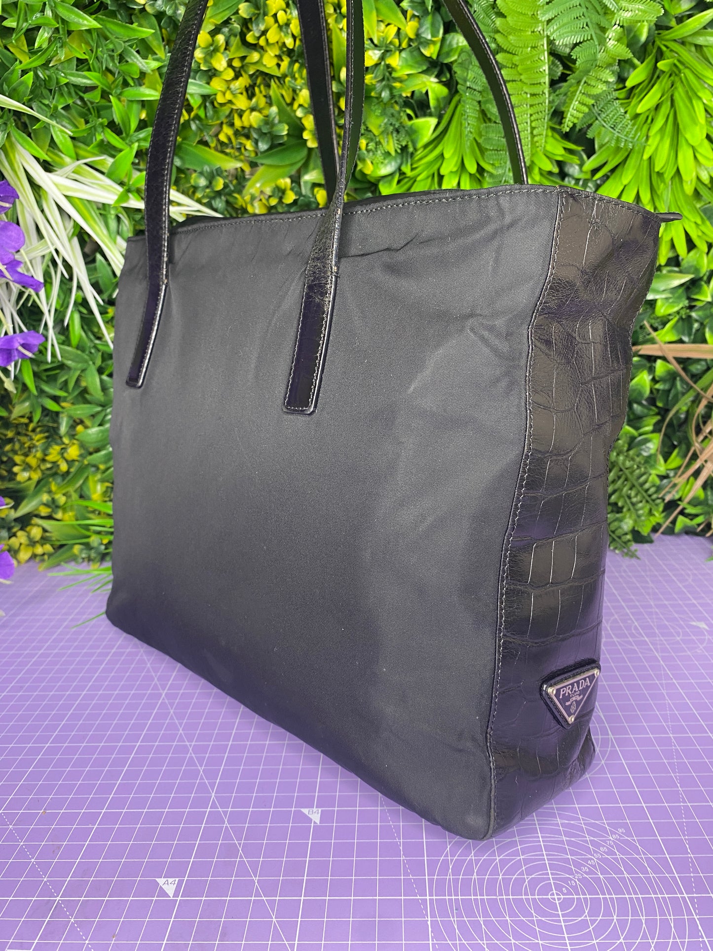 Prada Nylon & leather Shopper Tote