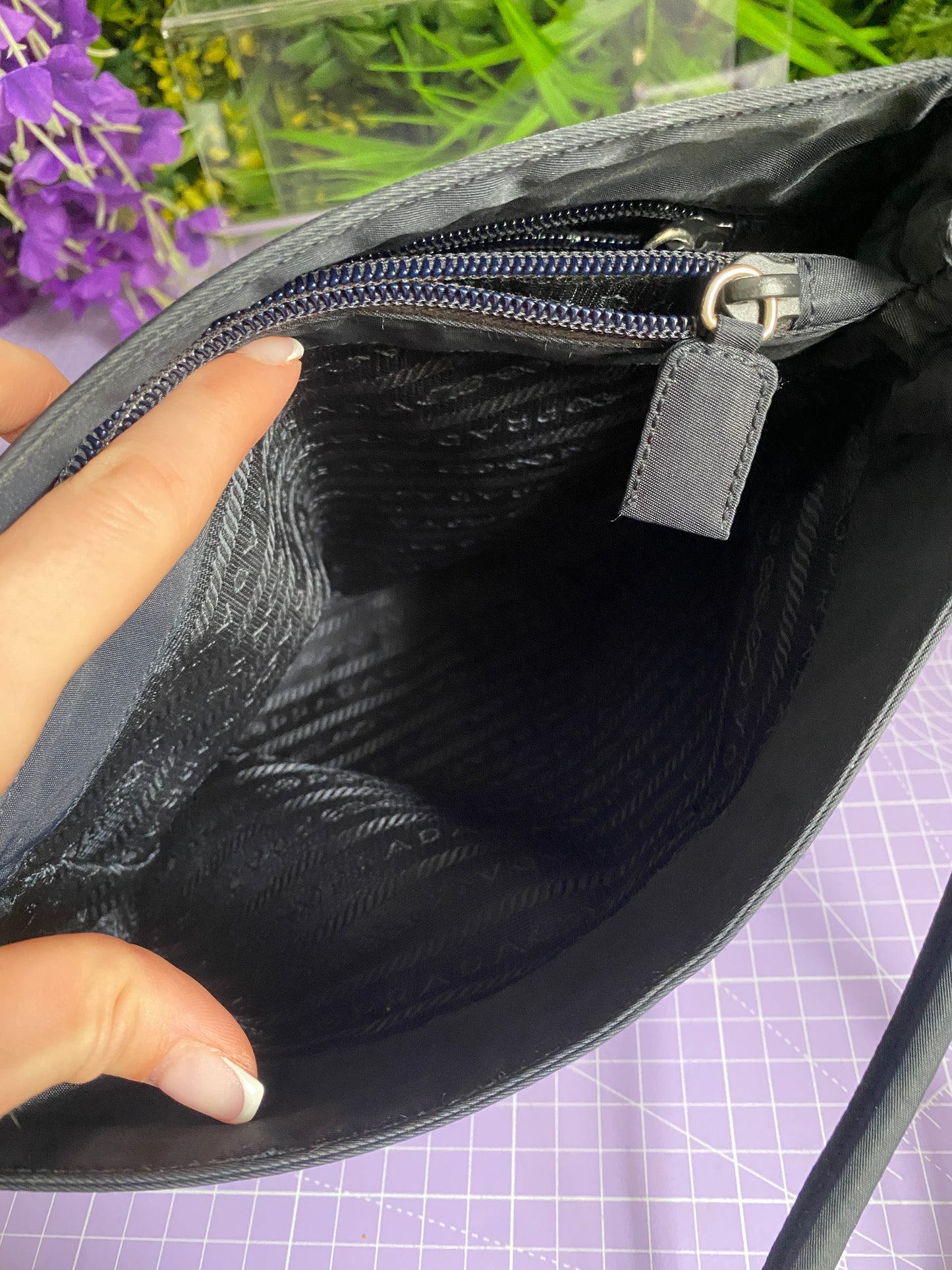 Prada Tessuto City Tote (Navy)