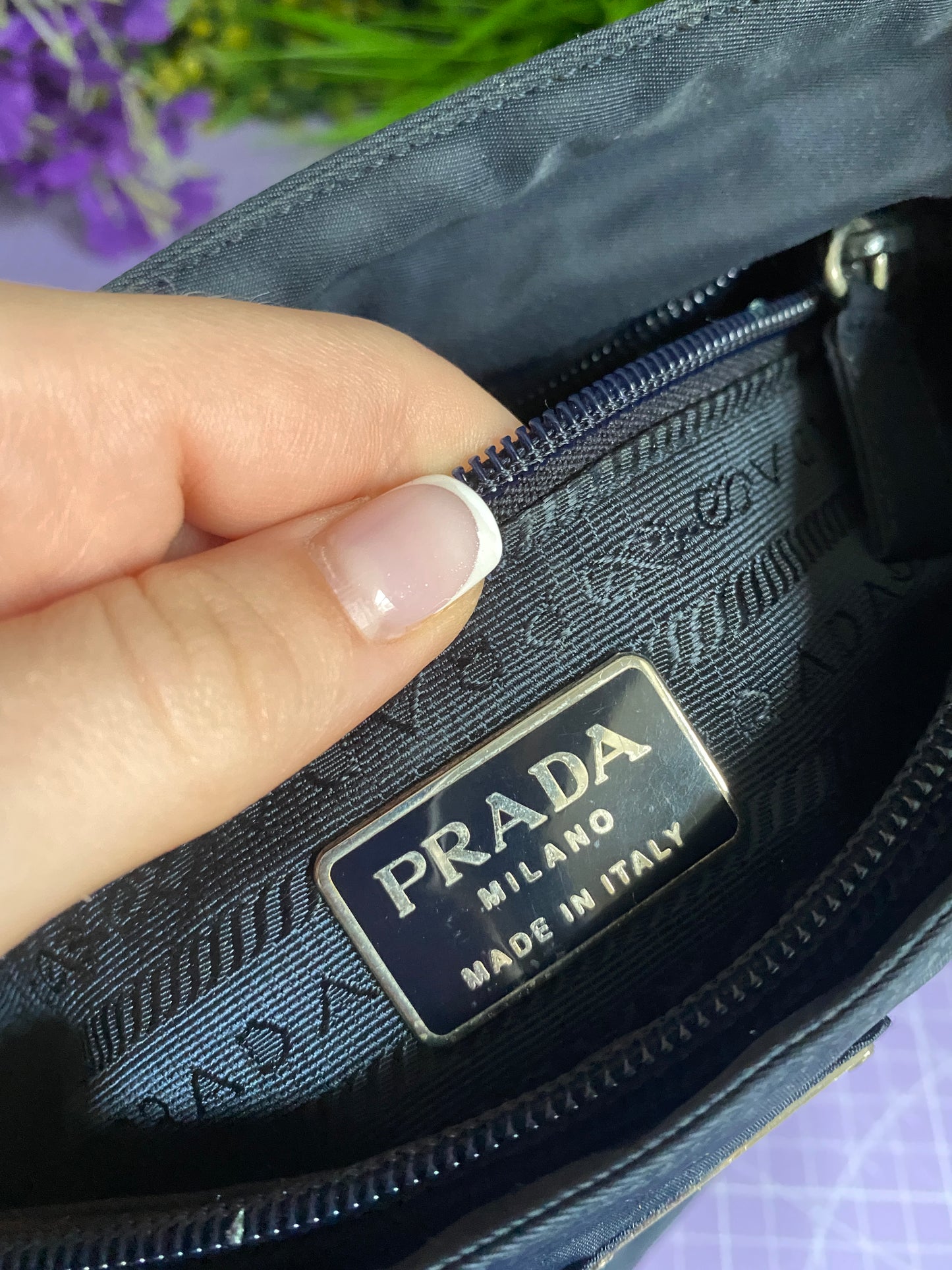 Prada Tessuto City Tote (Navy)