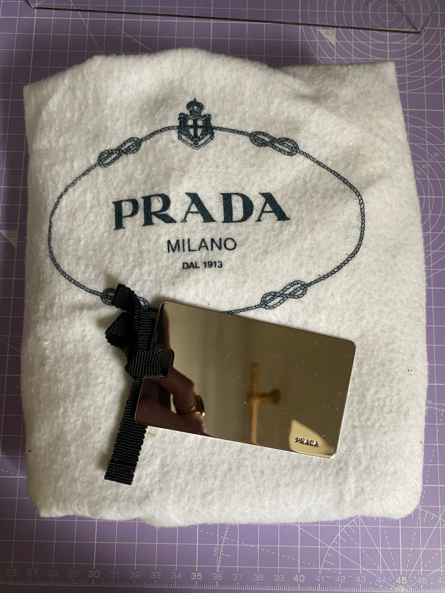 Prada Large Patent Leather Clutch Bag