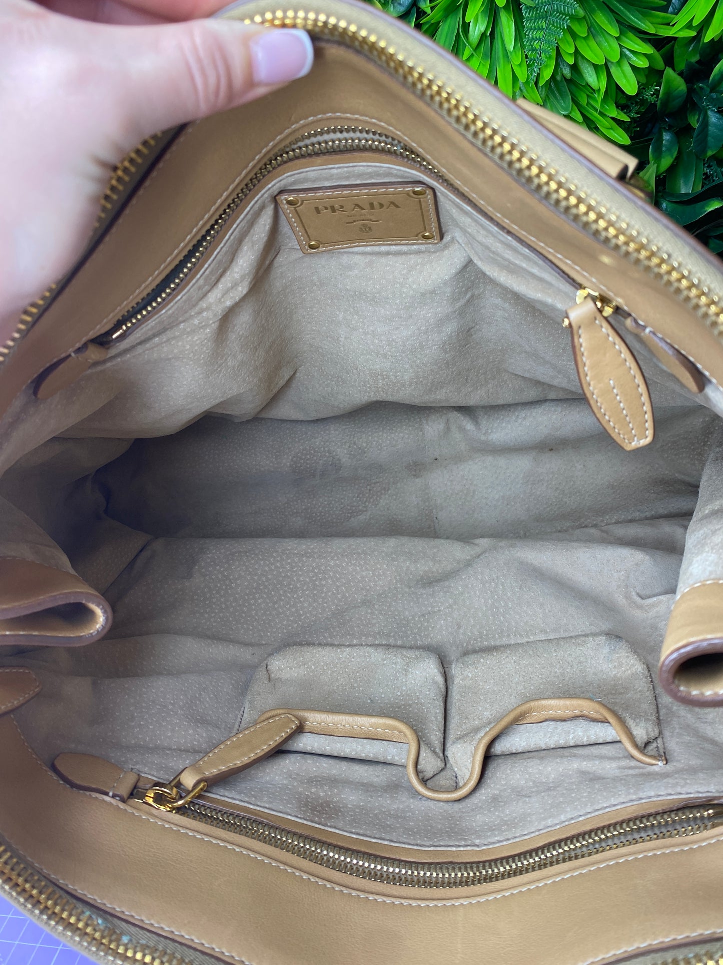 Prada Large Tan Tote Bag