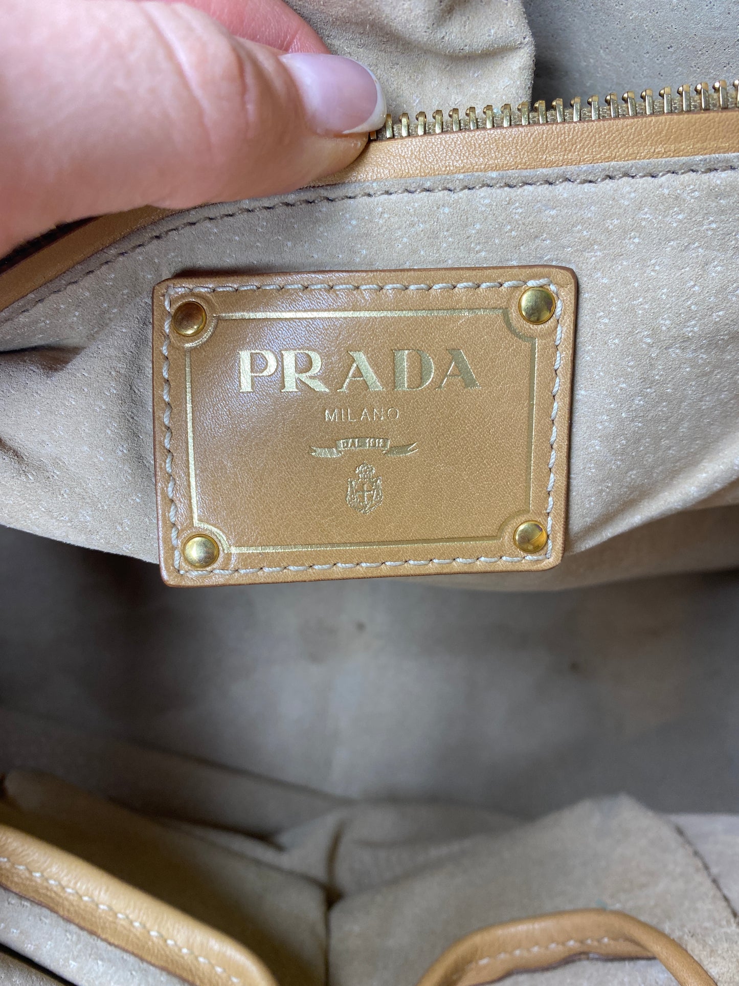 Prada Large Tan Tote Bag