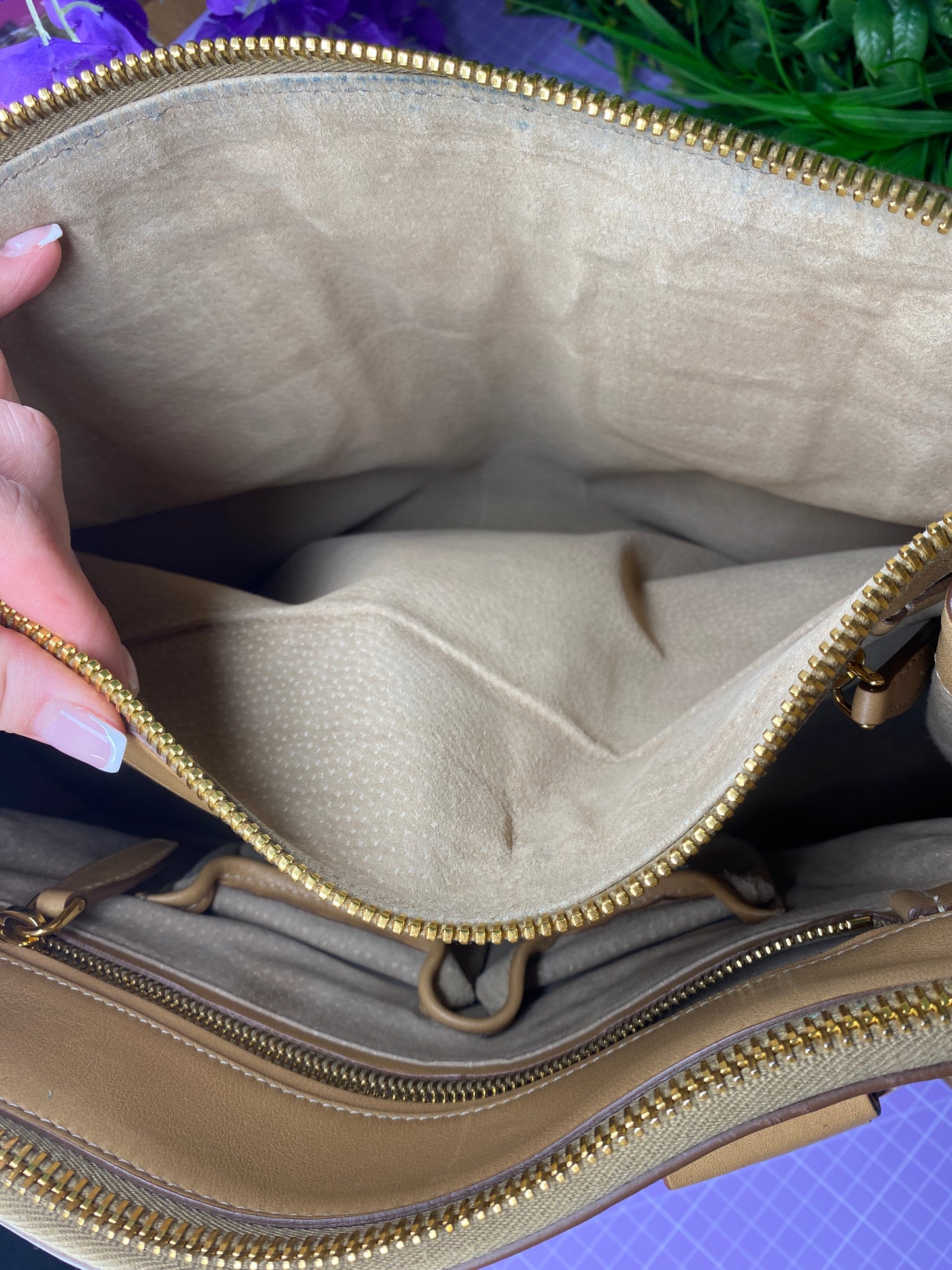 Prada Large Tan Tote Bag