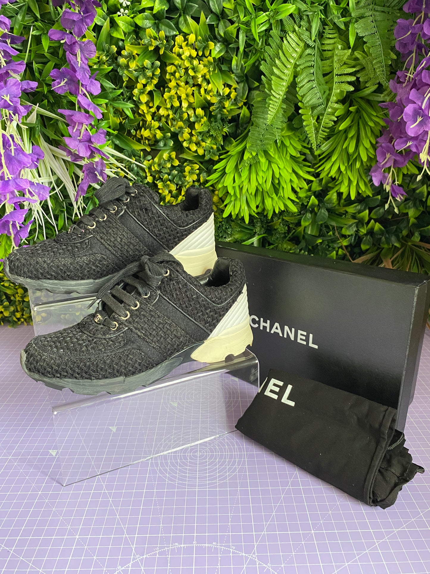 Chanel Tweed Trainers 36.5/UK 3.5