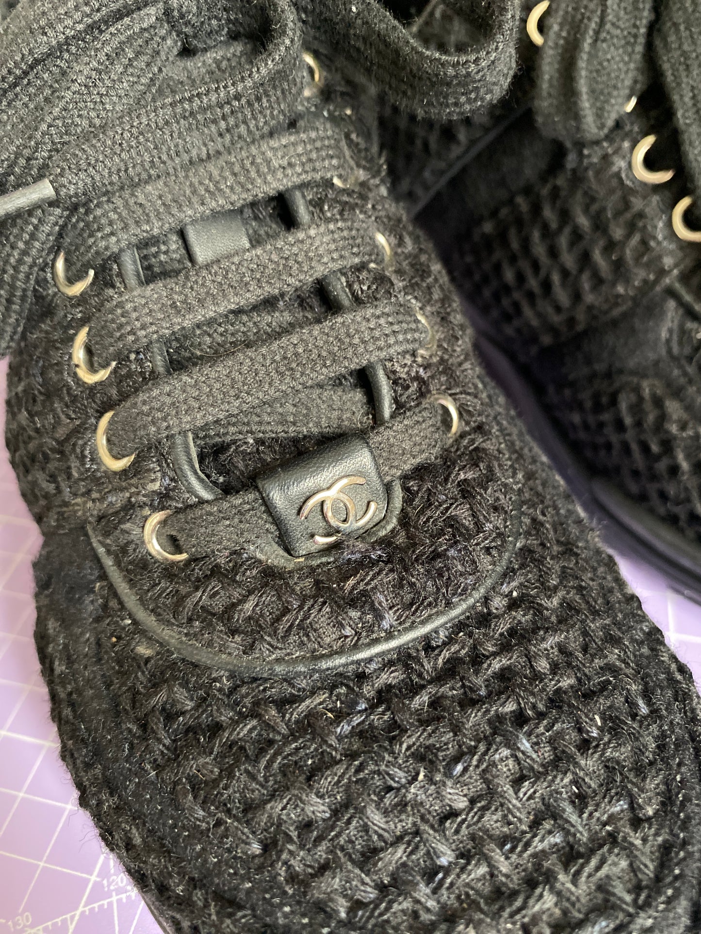 Chanel Tweed Trainers 36.5/UK 3.5