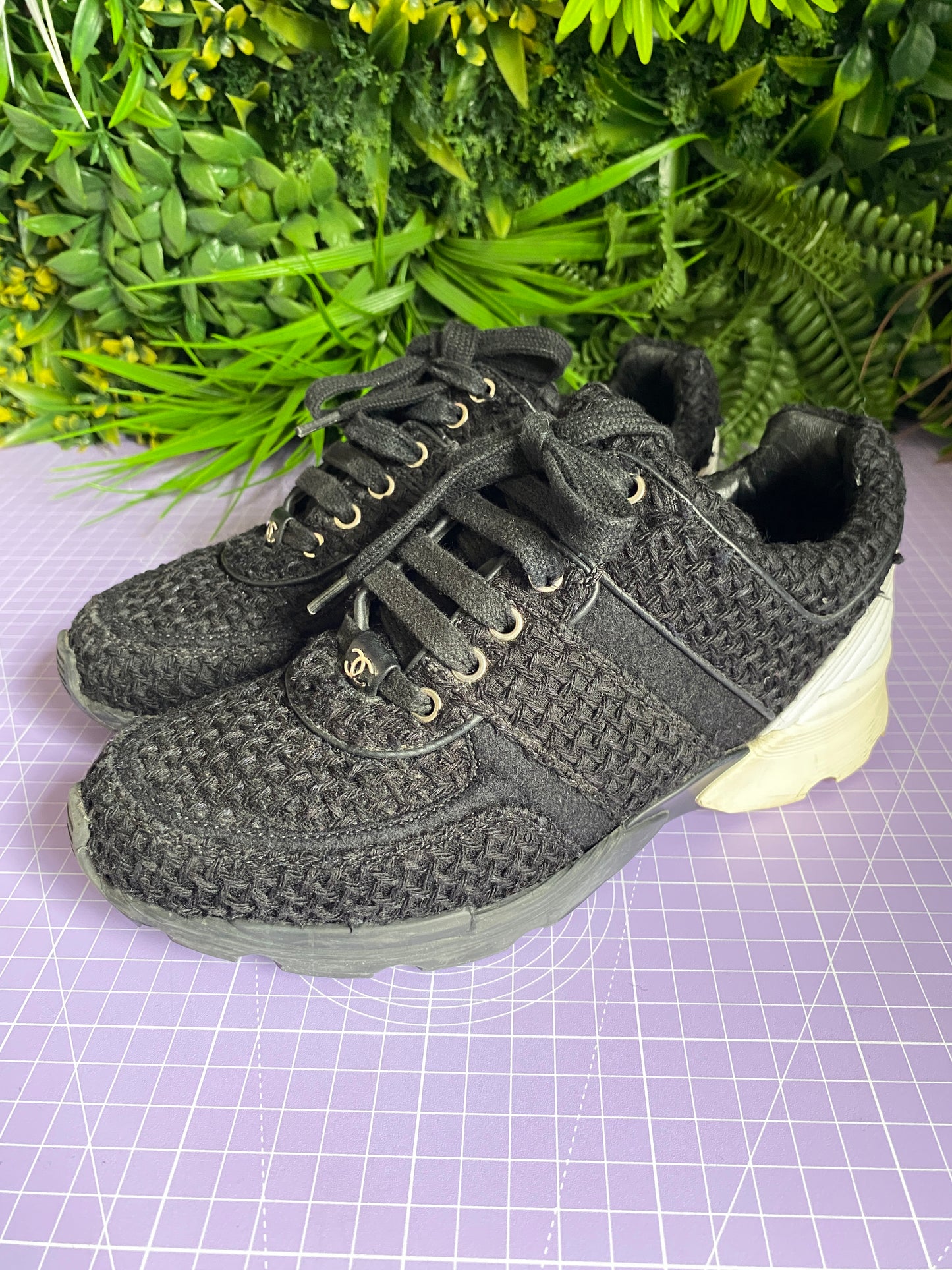 Chanel Tweed Trainers 36.5/UK 3.5